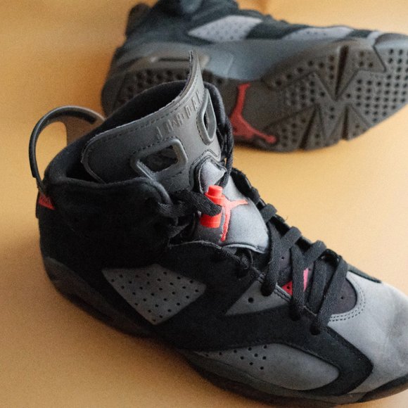 Paris Saint Germain x Air Jordan 6 Retro BG Iron Grey Nike Jordans - Picture 5 of 9